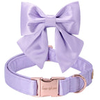 Unique Style Paws Silk Adjustable Durable Dog Collar with Bow Wedding Bowtie Collar for Small to Large Dogs